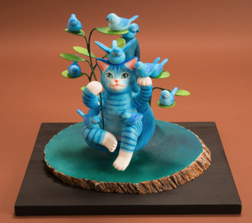 作品No.002 幸せの青い猫